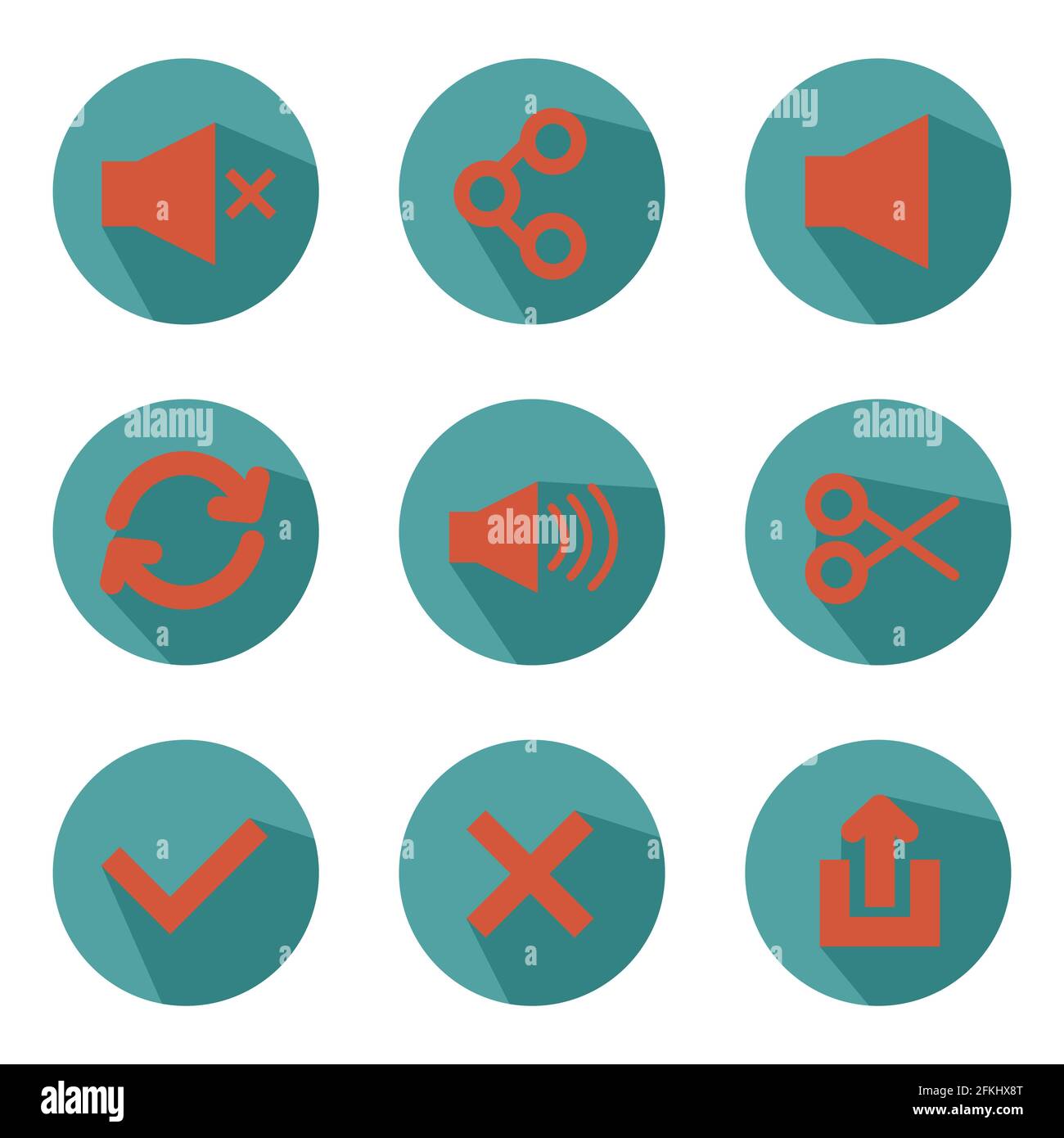 Set EPS10 Flat Essential Icon Vector Design Illustrazione Vettoriale