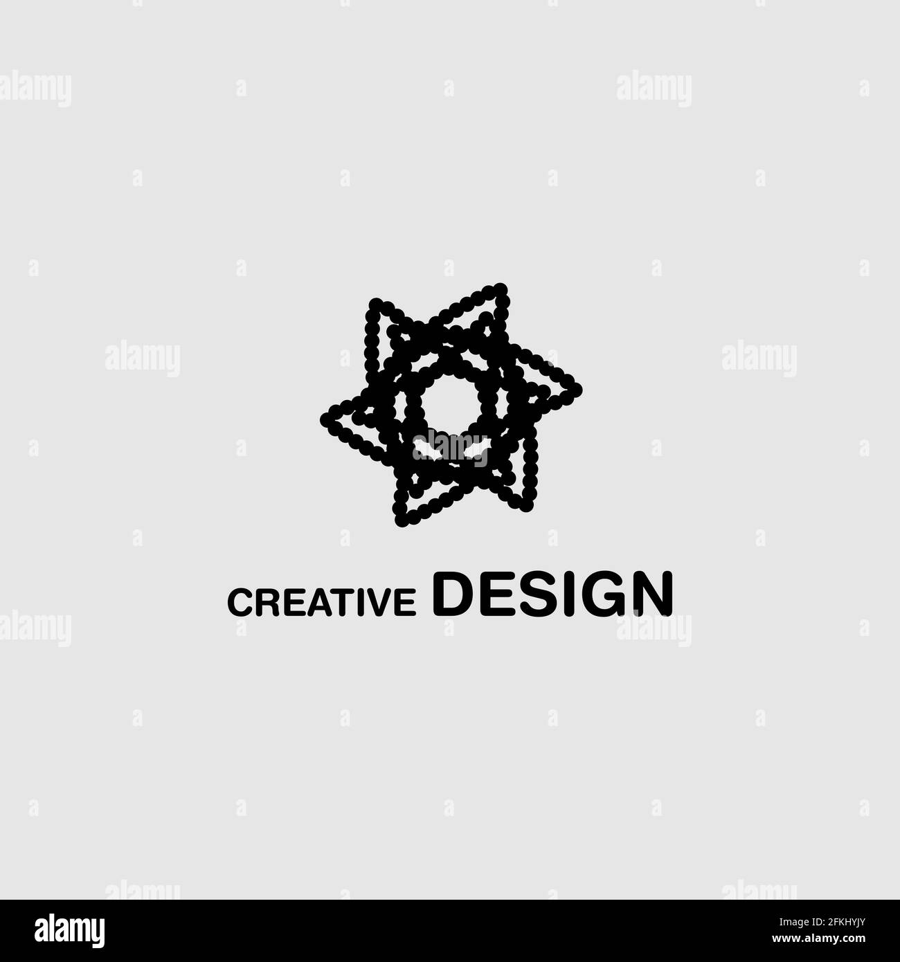 Cool Abstract Star Logo Design Art EPS10 Illustrazione Vettoriale