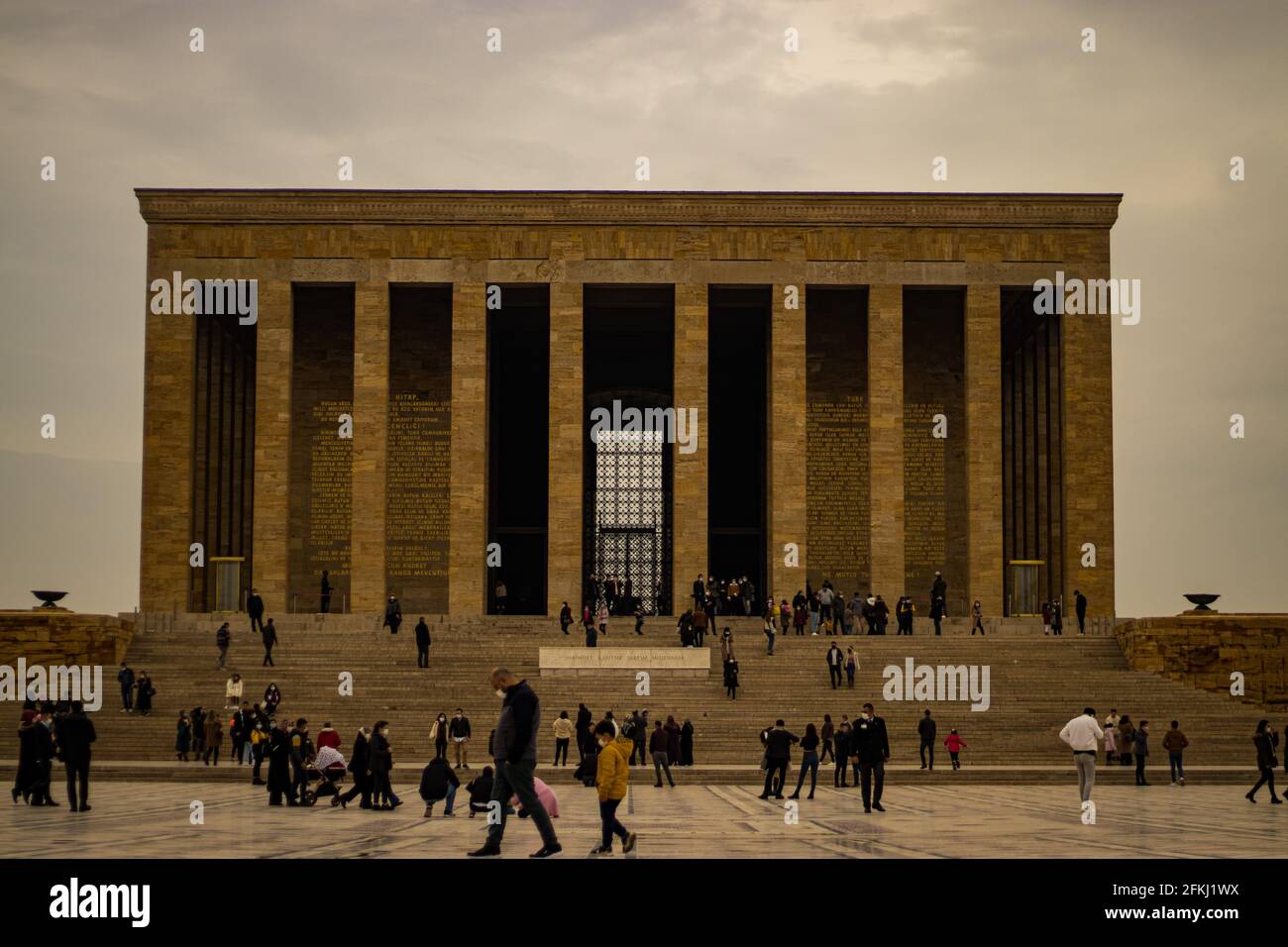 questo è il luogo chiamato anitkabir, questa è la tomba di attaturk. Foto Stock