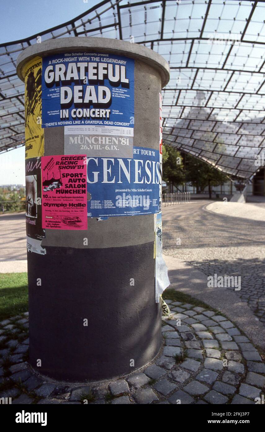 Immagini del tour Genesis Aabacab Monaco ottobre 1981. Foto Stock