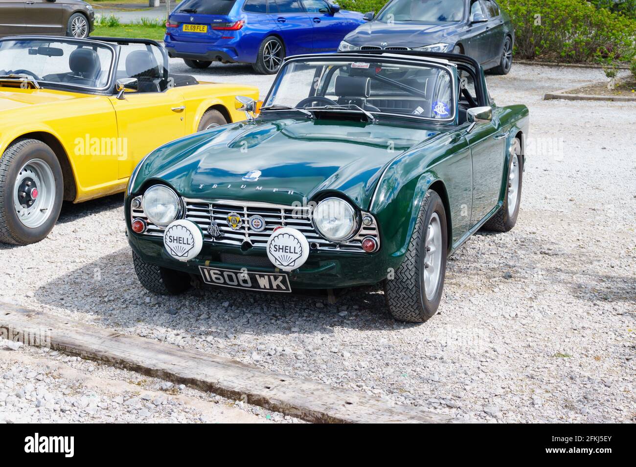 Triumph TR4 convertibile una classica vettura sportiva britannica a due posti o roadster costruito dal 1961 al 1965 Foto Stock