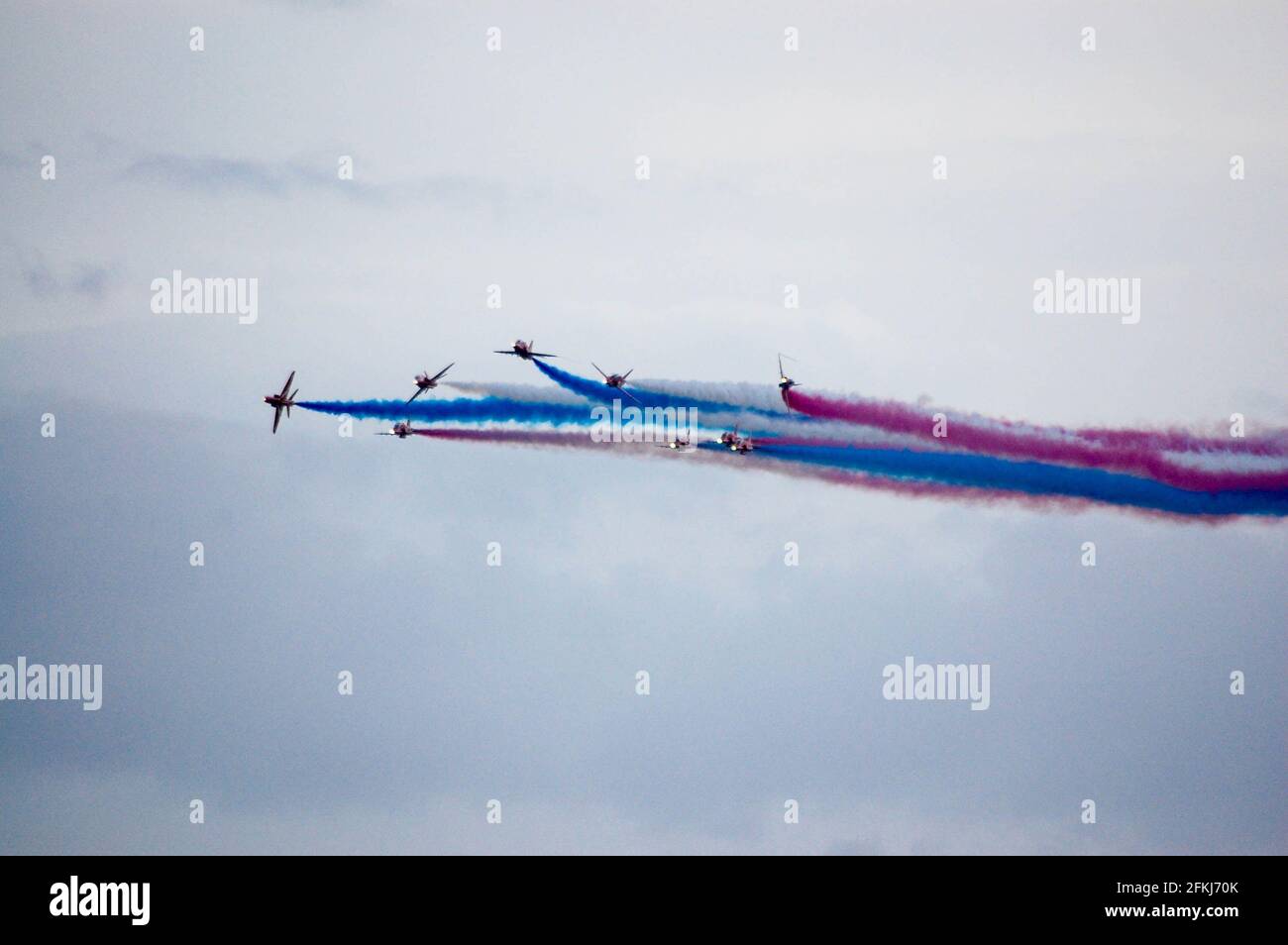 Le frecce rosse mostrano la squadra che vola all'Air show Jersey Foto Stock