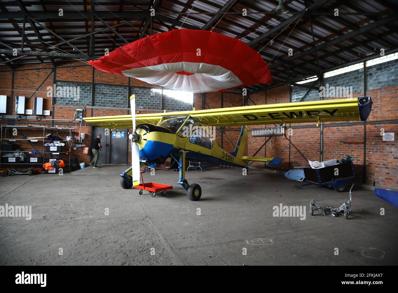 D-EWRY PZL-104 Wilga 35A Fliegersportclub Goerlitz, Die PZL-104 Wilga (Pirol) ist ein einmotoriges polnisches Mehrzweckflugzeug der Państwowe Zakład Foto Stock