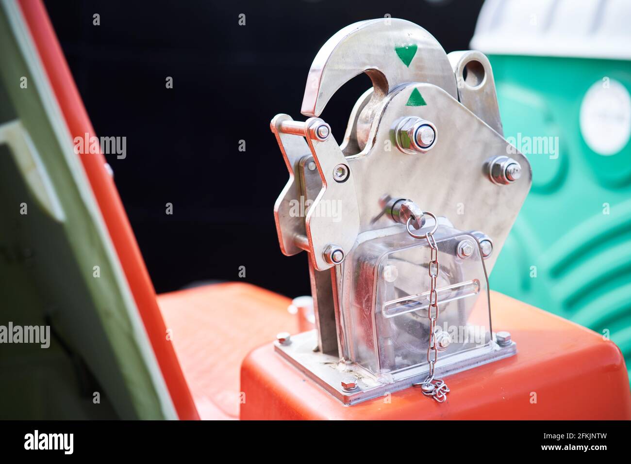 Rilasciare il gancio automatico per Lifeboat completamente racchiuso Foto Stock