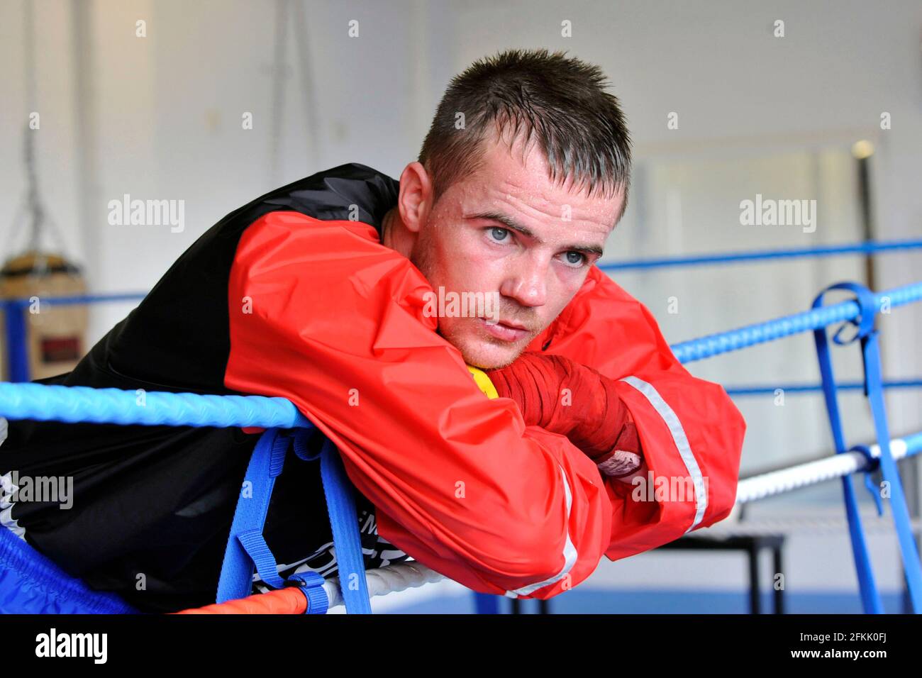 FRANKIE GAVIN PRESSO LA PALESTRA ARNIES DI MANCHESTER. 10/2/10. IMMAGINE DAVID ASHDOWN Foto Stock