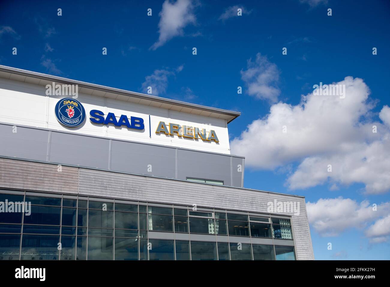 Saab Arena, arena di hockey per la Linköping Hockey Club, Linköping, Svezia. Foto Stock