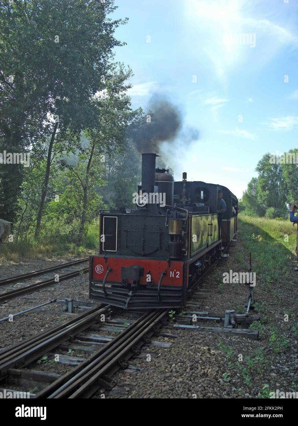 Le petit train à vapeur de la Baie de Somme Foto Stock