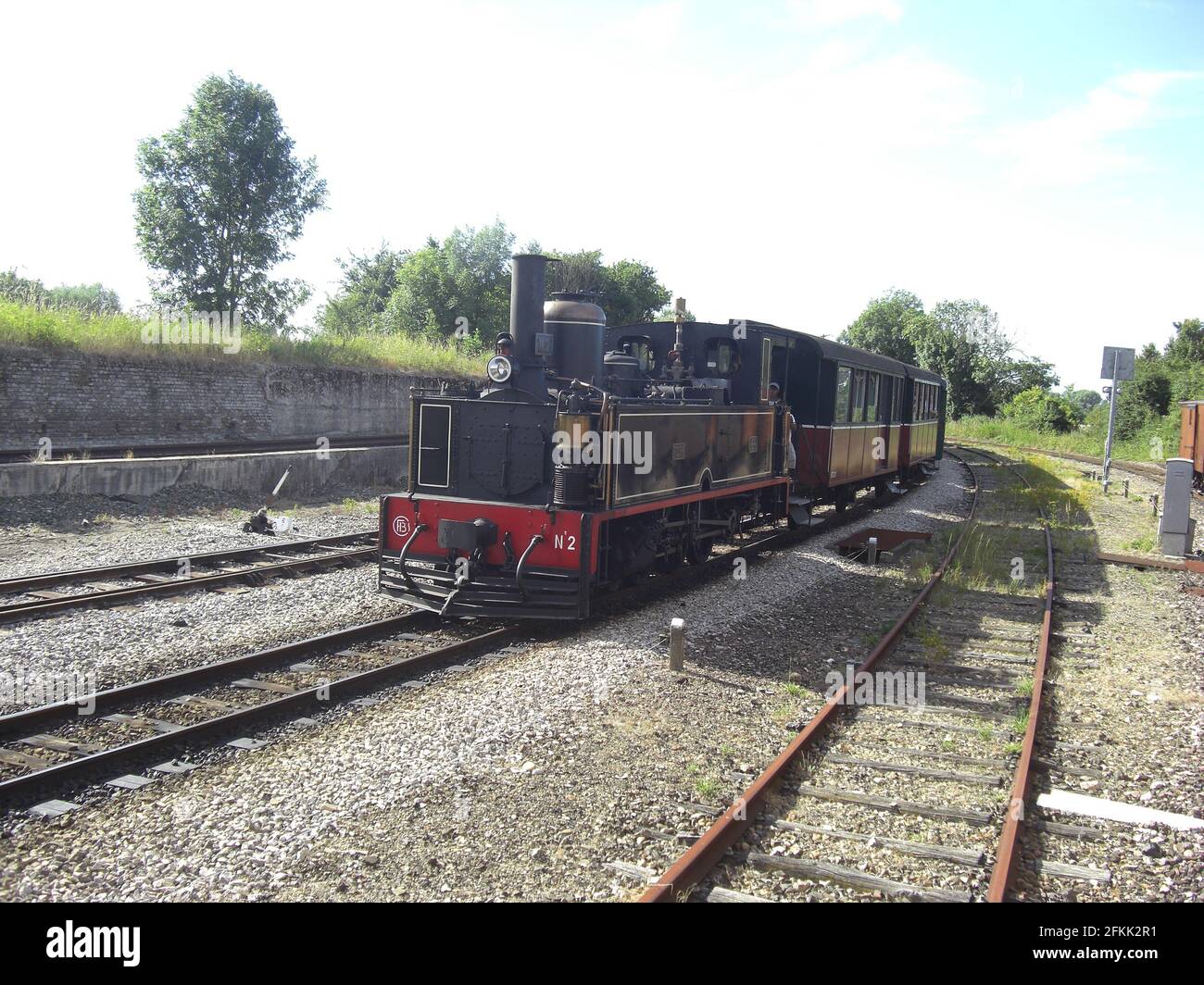 Le petit train à vapeur de la Baie de Somme Foto Stock