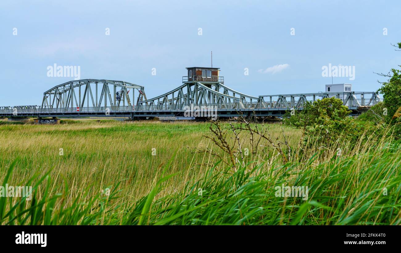 Il vecchio ponte Meiningen vicino a Bressewitz, Meclemburgo-Pomerania occidentale, Germania Foto Stock