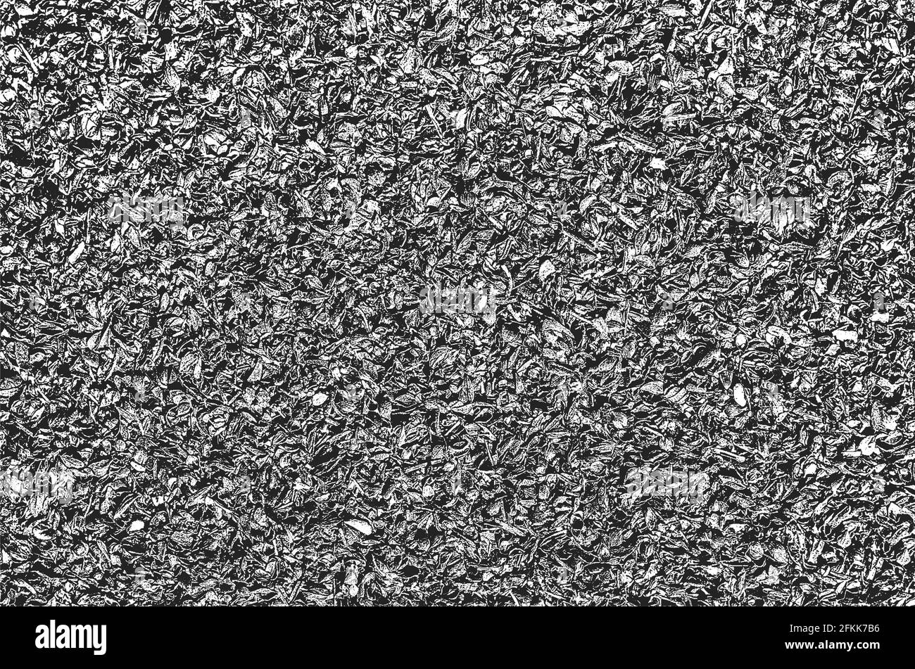 Trama di sovrapposizione in difficoltà di baccelli di fagioli, steli di piante, foglie asciutte. Sfondo bianco e nero grunge. Illustrazione astratta del vettore halftone Illustrazione Vettoriale