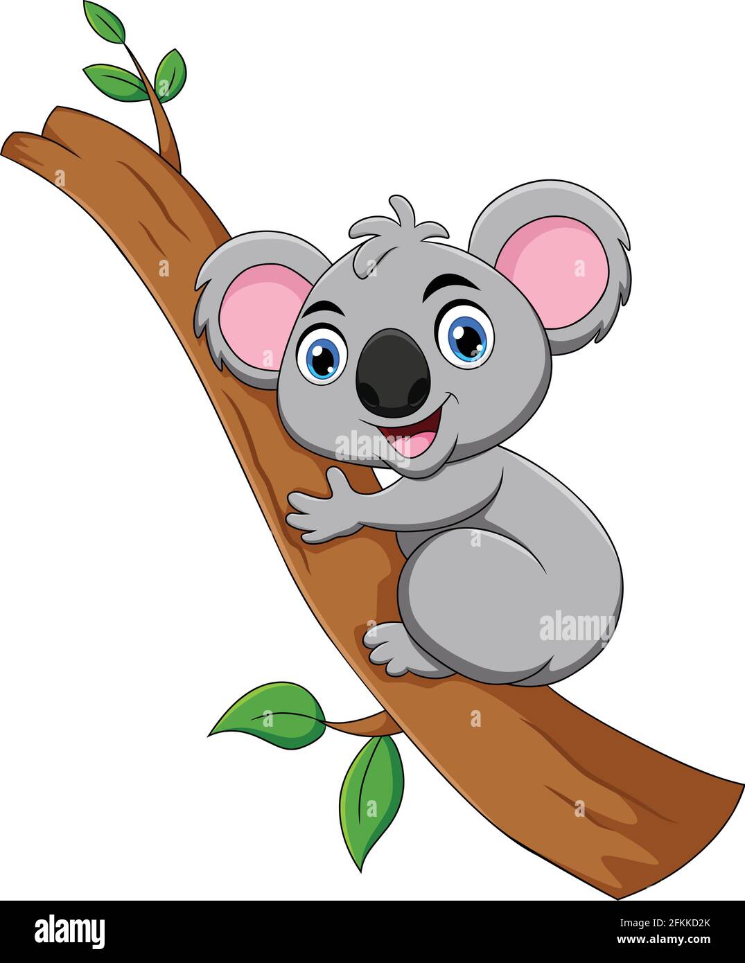 Carino Koala cartone animato animale illustrazione vettore Illustrazione Vettoriale