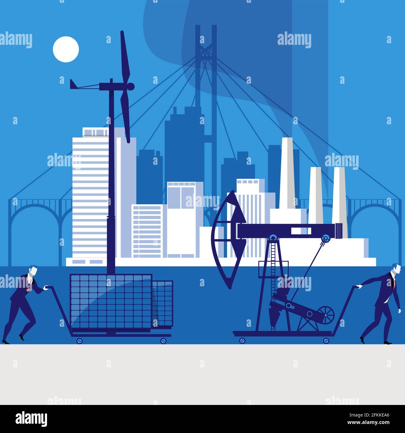 Illustrazione vettoriale del concetto di sicurezza ambientale Illustrazione Vettoriale