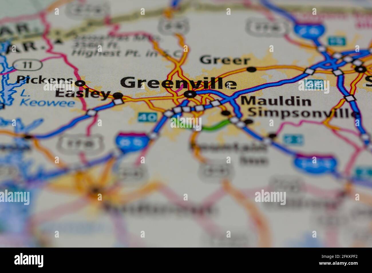 Mappa di greenville, immagini e fotografie stock ad alta