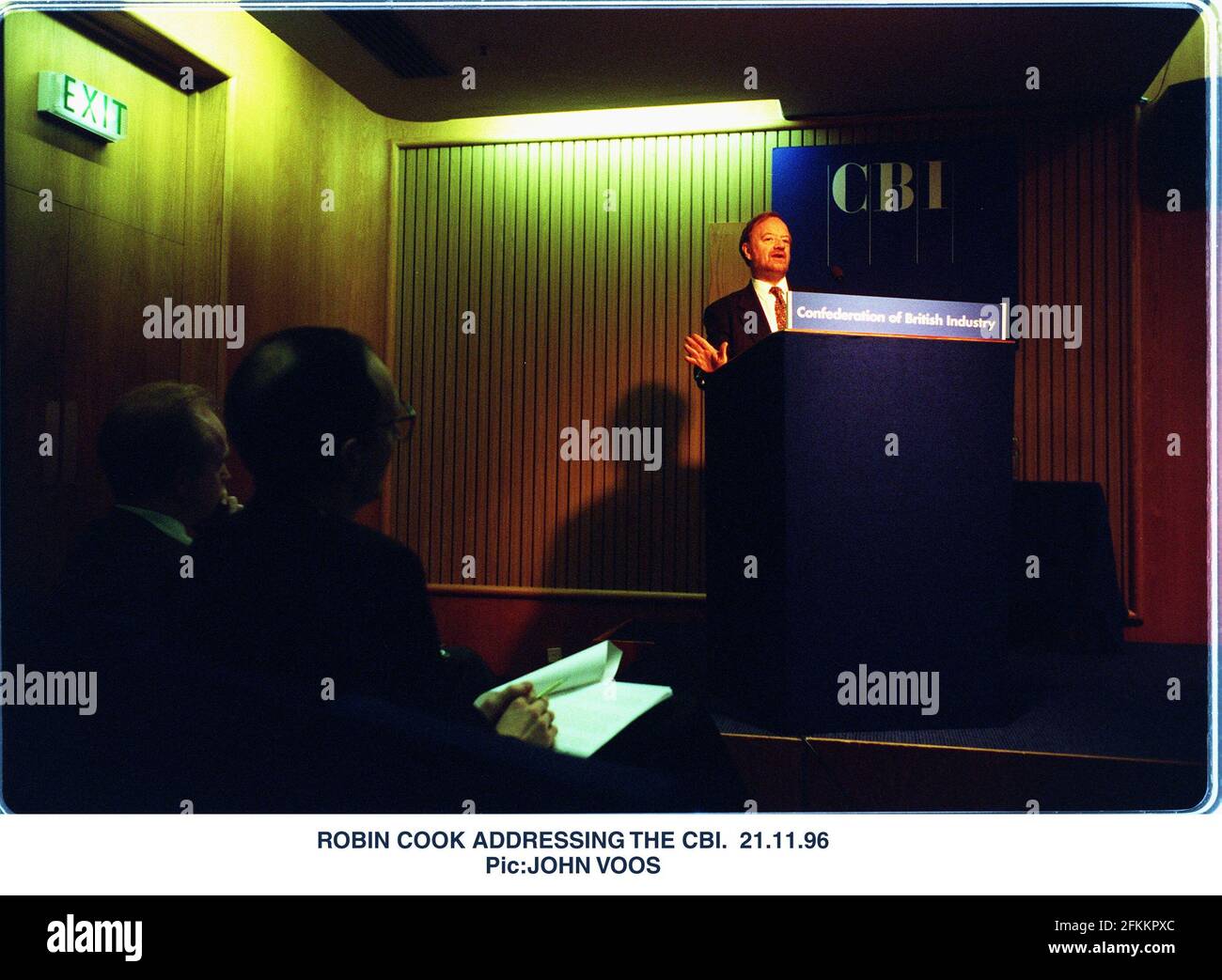 Robin Cook alla CBIConfederation dell'industria britannica Foto Stock