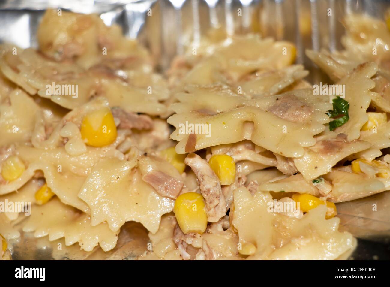 Primo piano immagine di Macaroni o Pasta in stile arabo. Ristorante cibo. Foto Stock