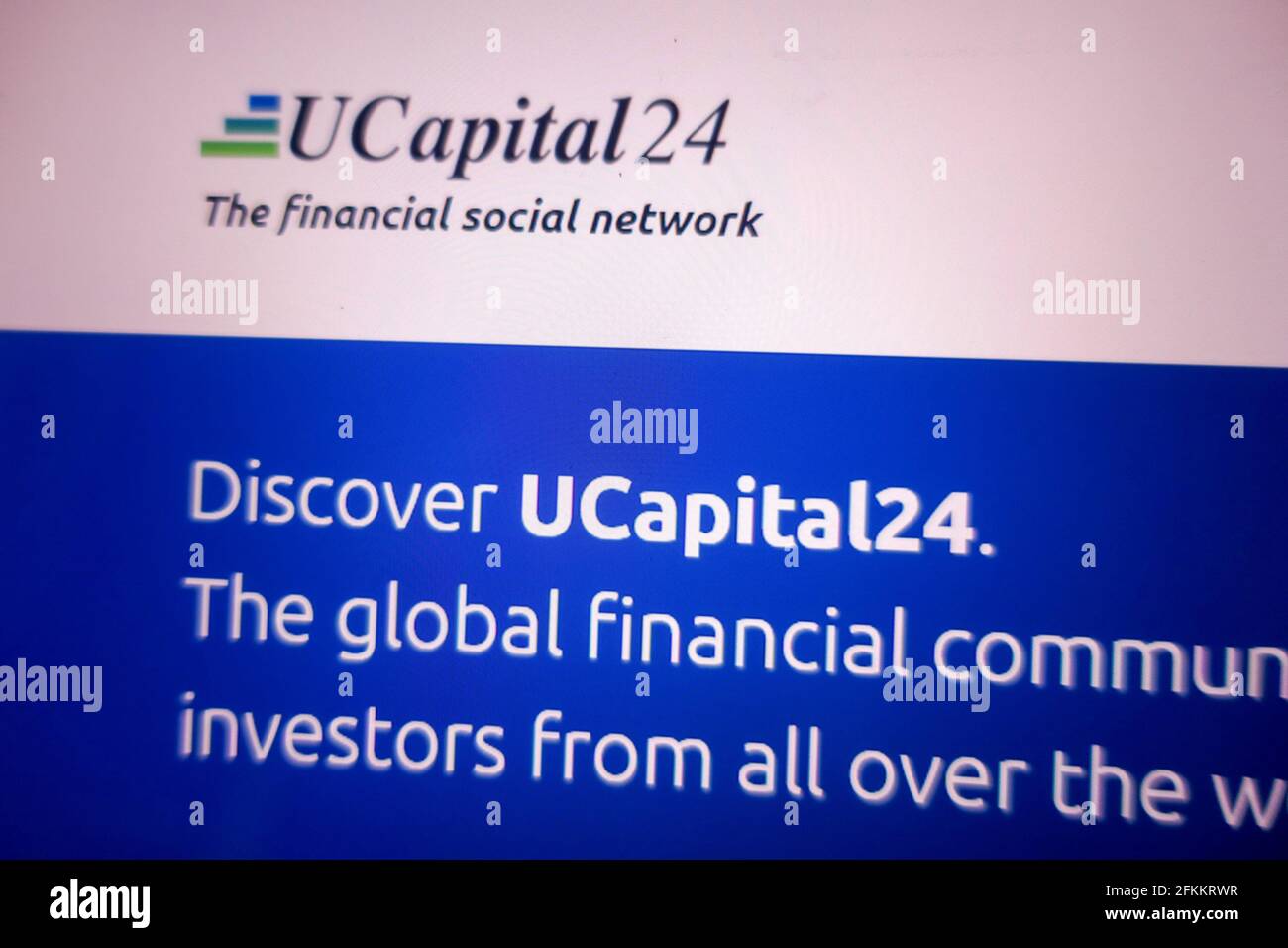 UCapital24, la rete sociale finanziaria Foto Stock