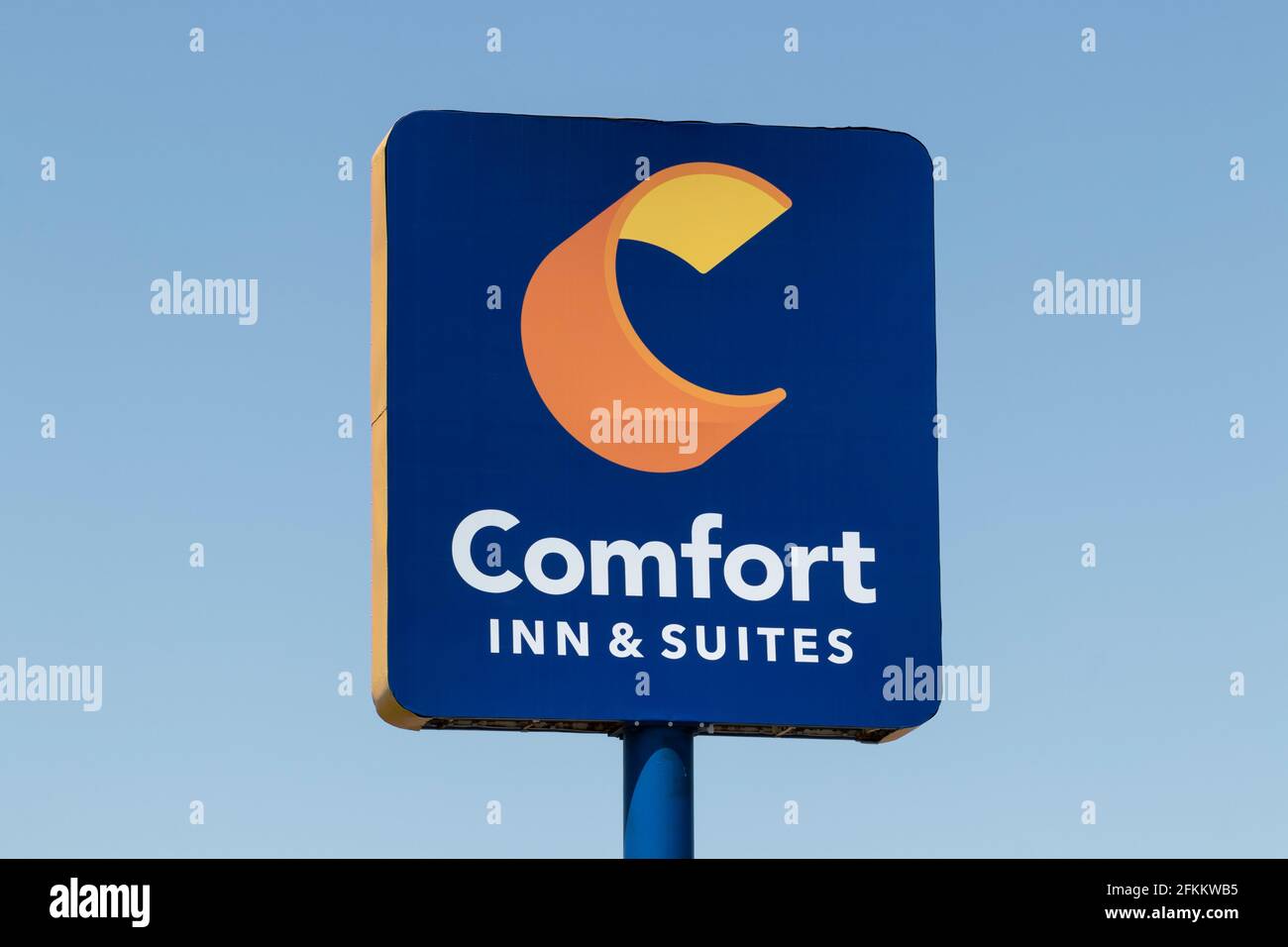 Indianapolis - circa 2021 maggio: Comfort Inn Property. Comfort Inn fa parte della famiglia Choice Hotels International di alberghi, resort e residenziali Foto Stock