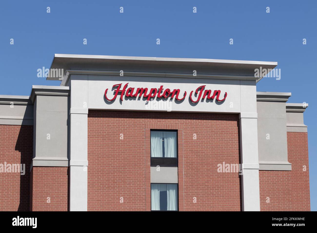 Westfield - circa Maggio 2021: Albergo Hampton by Hilton. L'Hampton Inn fa parte della famiglia Hilton Worldwide di hotel, resort e alloggi residenziali Foto Stock