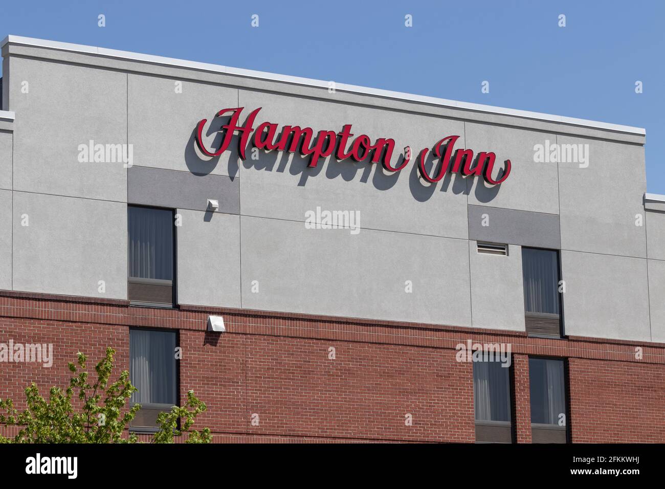 Carmel - circa Maggio 2021: Albergo Hampton by Hilton. L'Hampton Inn fa parte della famiglia Hilton Worldwide di hotel, resort e alloggi residenziali Foto Stock