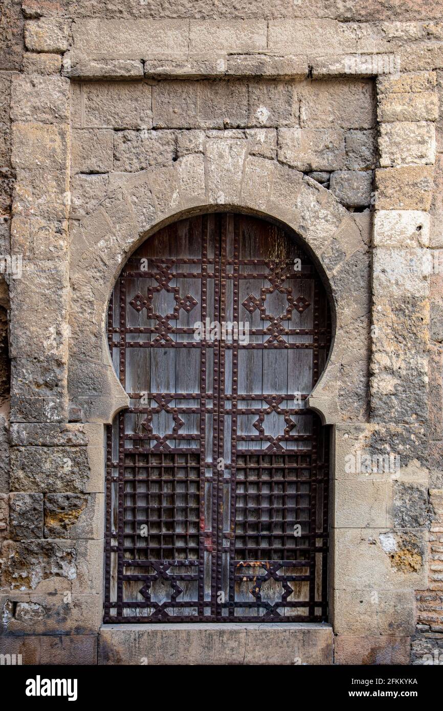 spagnolo moresco, porta Mudejar, architettura esterna Foto Stock