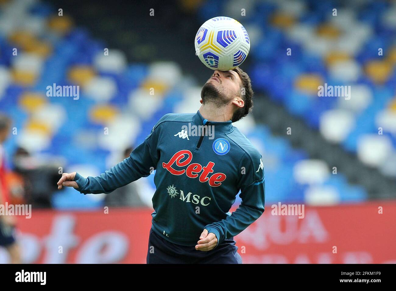 Dries Mertens giocatore di Napoli, durante la partita della serie italiana  A campionato tra Napoli e Cagliari risultato finale 1-1, partita disputata  al Diago Foto stock - Alamy