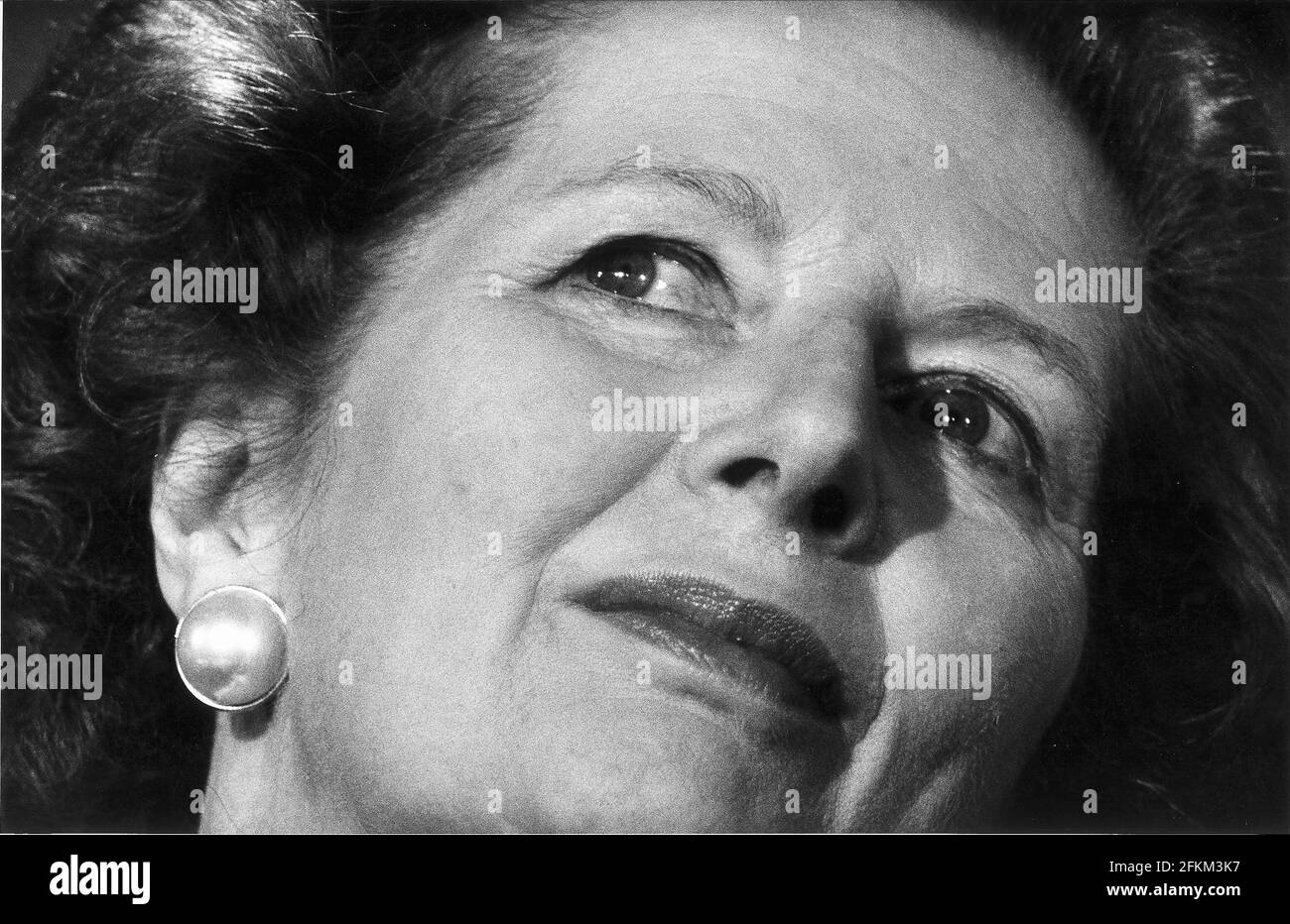 Margaret Thatcher alla conferenza del 1987 Foto Stock