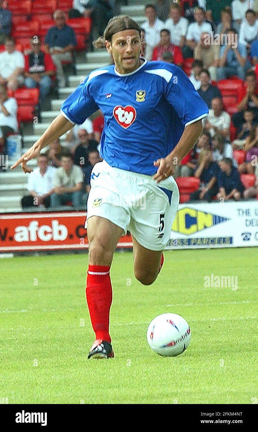 PORTSMOUTH FC. PATRIK BERGER V BOURNEMOUTH 20-07-03 PIC MIKE WALKER, 2003 Foto Stock