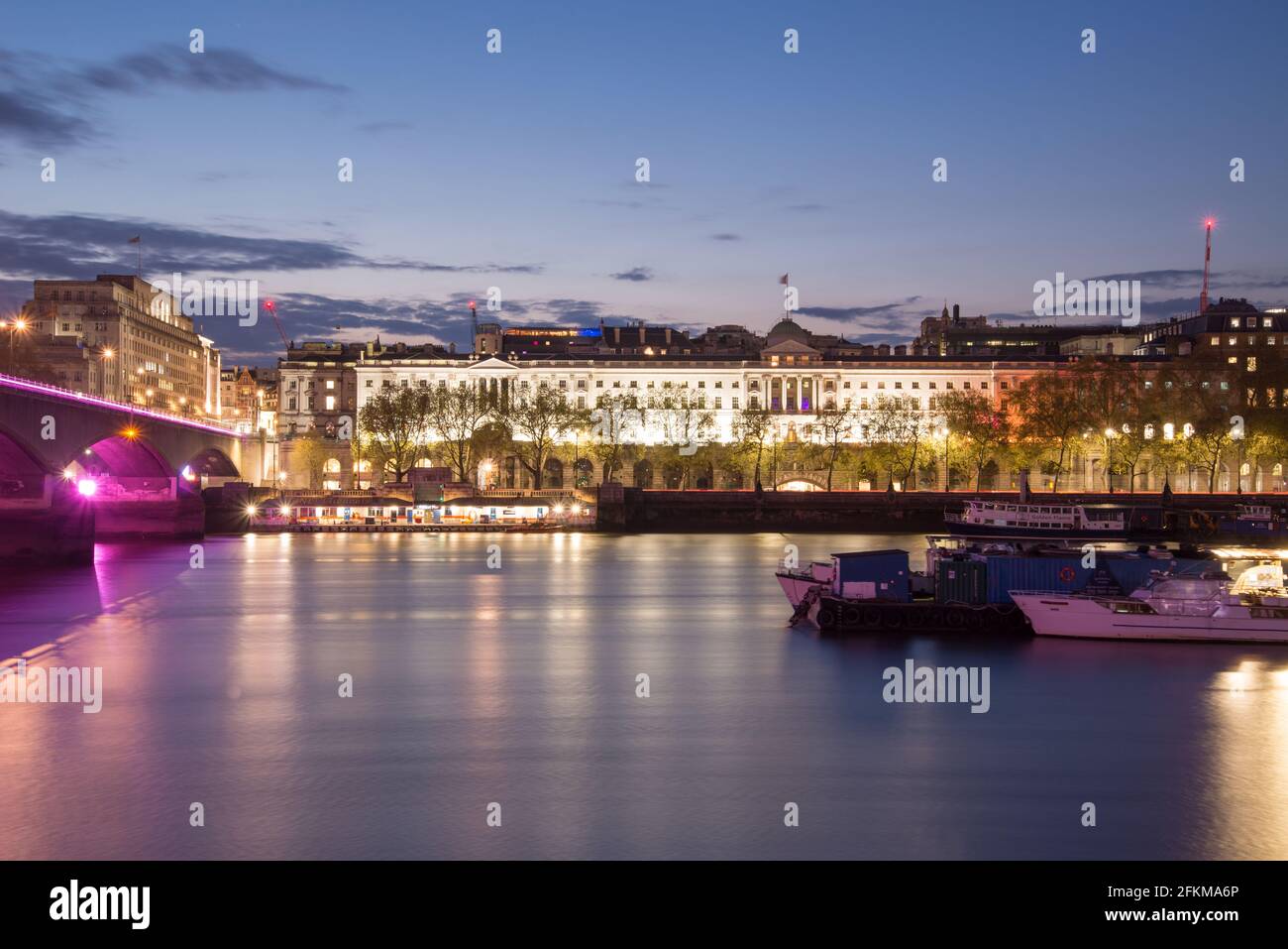 Riverside Elevation a Somerset House di Sir William Chambers Foto Stock