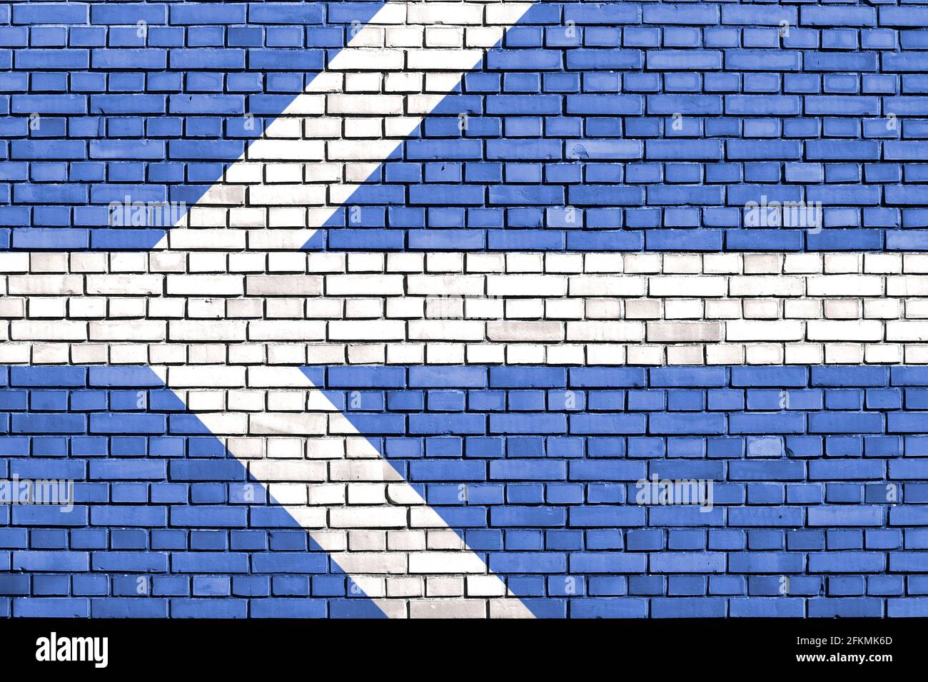 Bandiera di Lawrence, Massachusetts dipinto su muro di mattoni Foto Stock