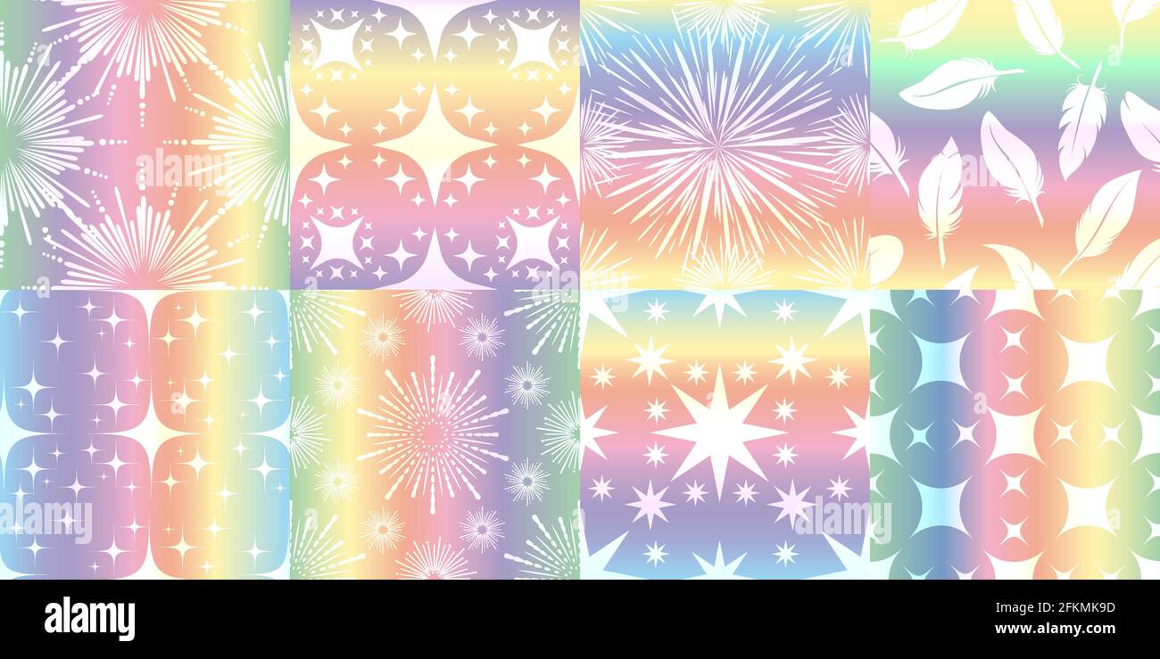 Motivi metallizzati olografici Illustrazione Vettoriale