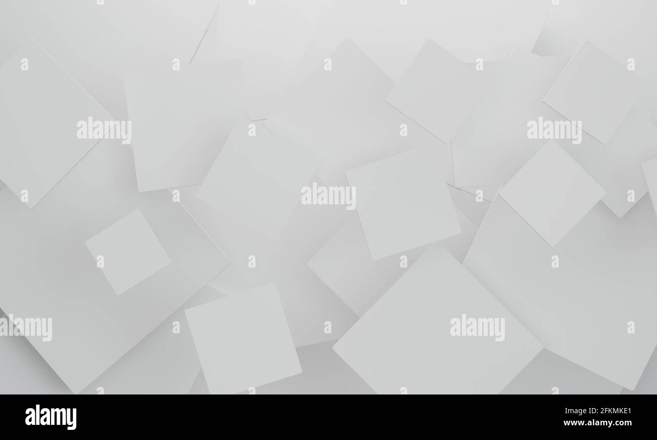 Sfondo geometrico astratto di colore bianco texture. rendering 3d. Foto Stock