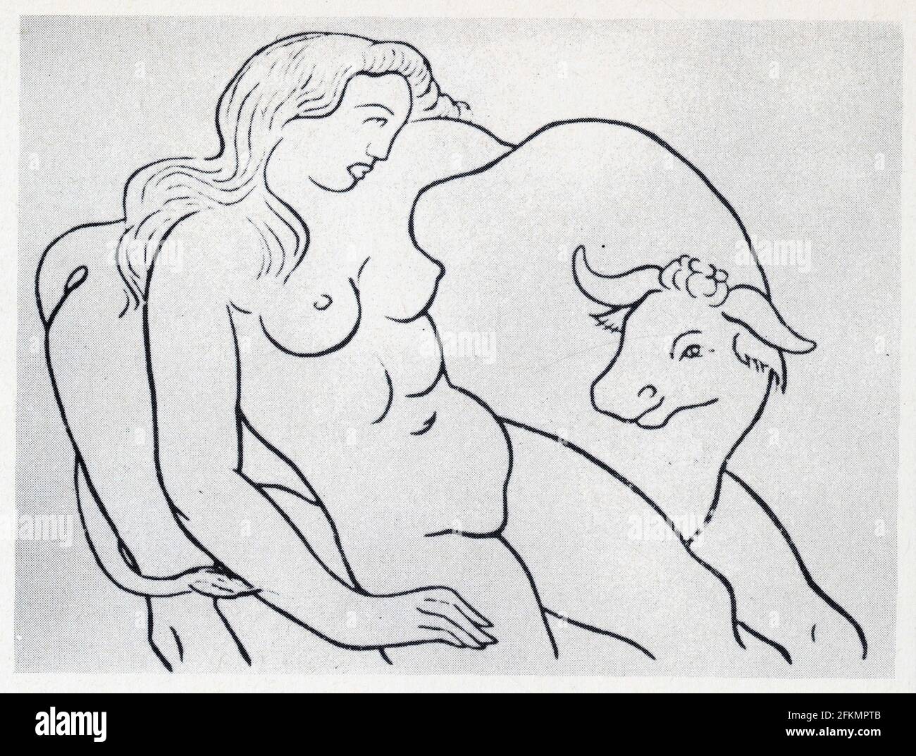 Gravure de Maillol pour ''l'art d'aimer'' Foto Stock