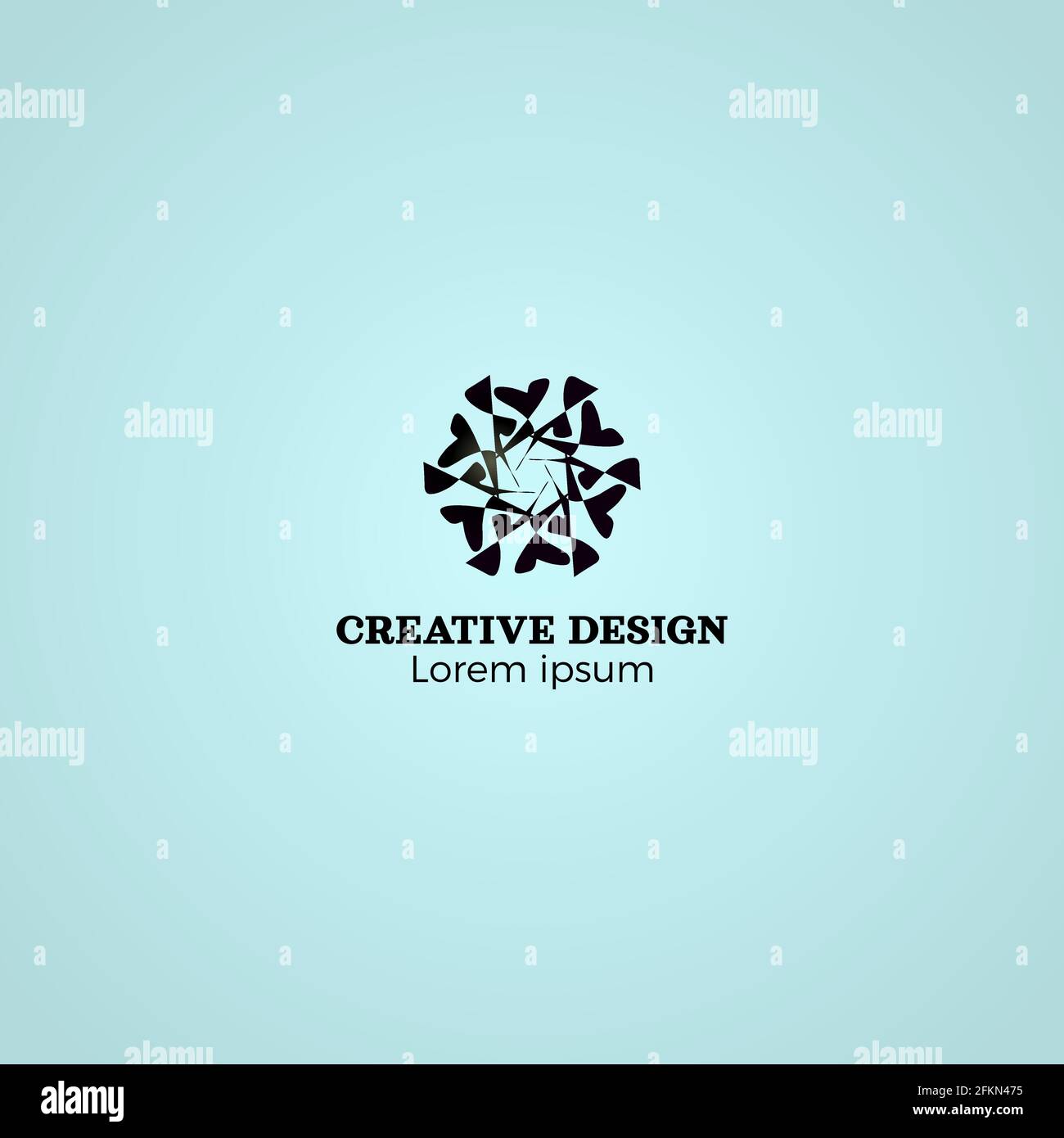 Design vettoriale creativo con logo disegnato a mano Illustrazione Vettoriale