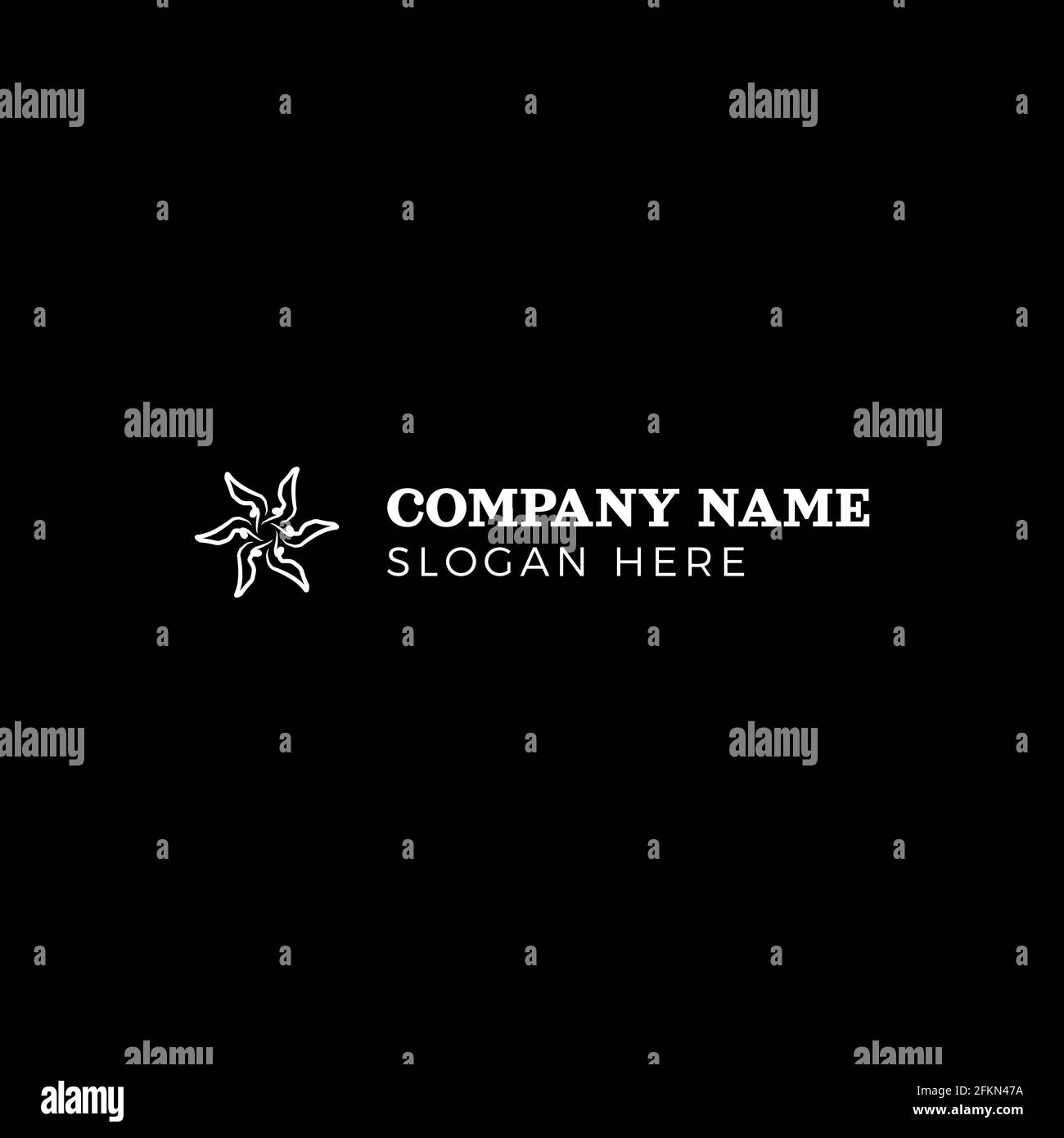 Unique Company Vector Logo Design astratto Arte Illustrazione Vettoriale