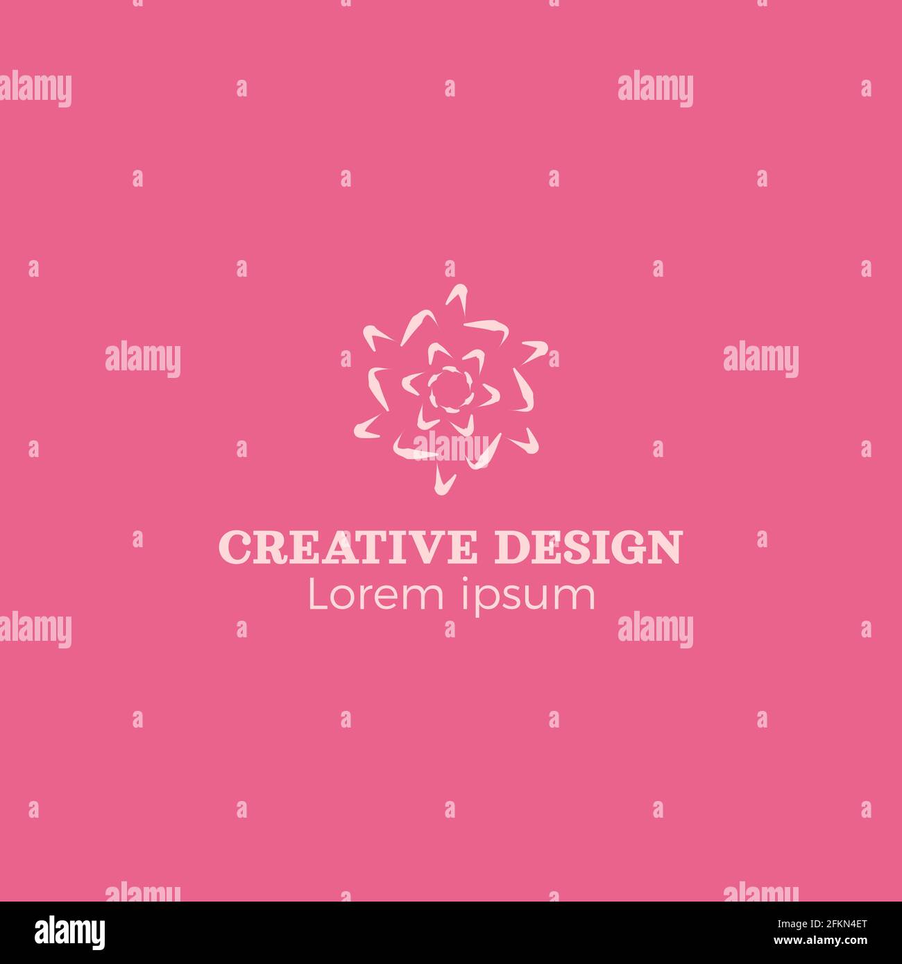 Vettore logo Creative Design Abstract Pink pallido Illustrazione Vettoriale