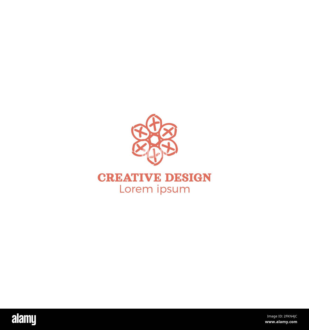 Vettore di logo Orange Simple Creative Design Illustrazione Vettoriale