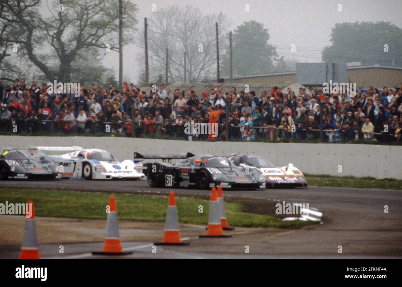 Il rolling start della gara 1988 di Silverstone 1000 km. Foto Stock