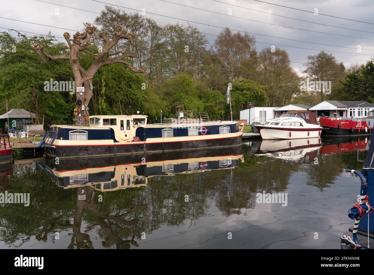 Barche a vela sul fiume Lea o sul fiume Lee Foto Stock