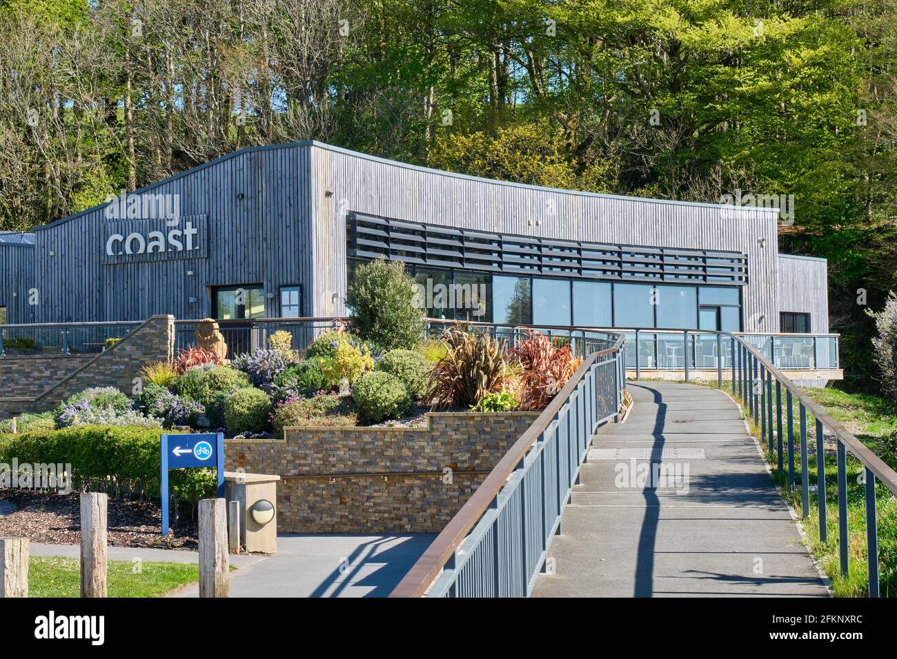 Ristorante Coast presso la Coppet Hall, vicino a Saundersfoot, Pembrokeshire, Galles Foto Stock