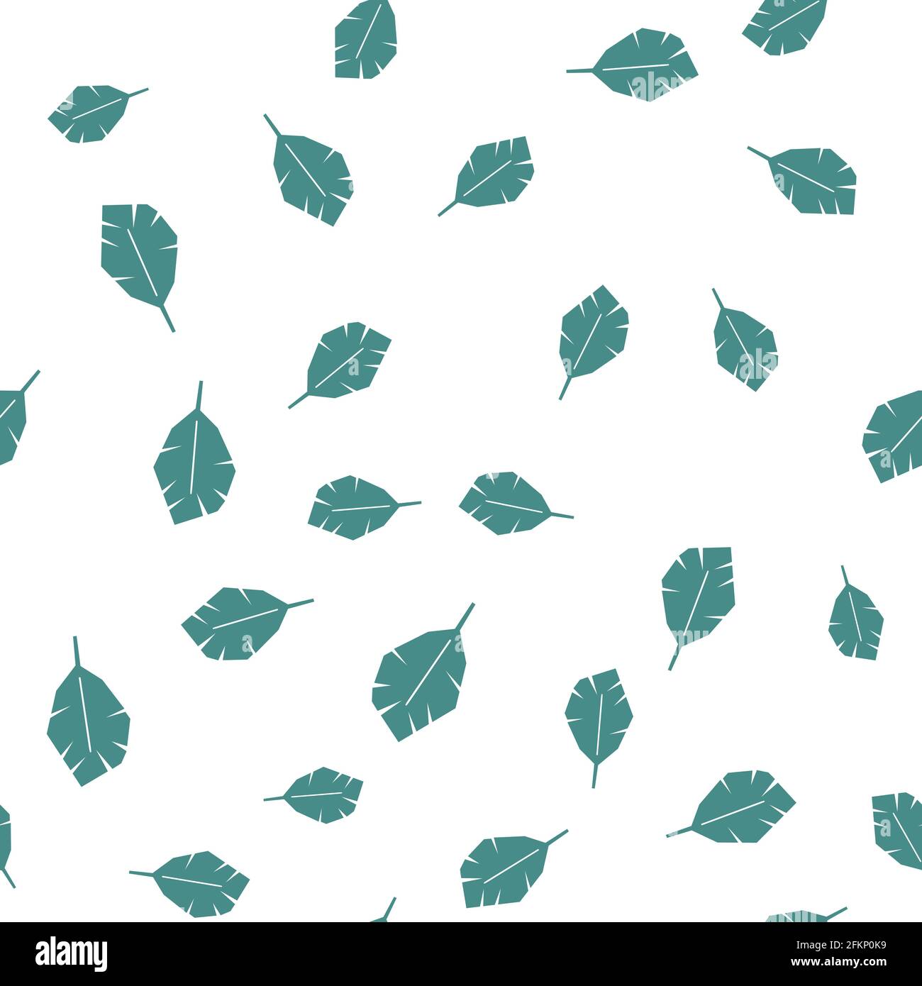 Doodles disegnati a mano tropicale senza cuciture modello con foglie verdi. Sfondo ripetuto foglia. Stampa vettoriale brillante per tessuti, carta da parati, pareti per la casa Illustrazione Vettoriale