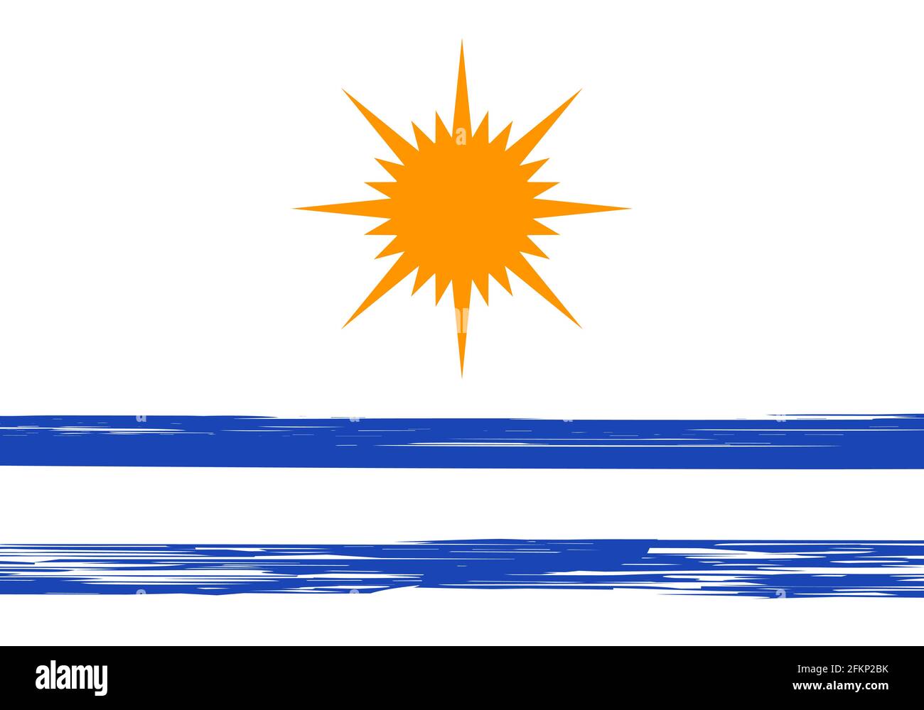 Bandiera di Palmas con pennellata. La capitale dello stato di Tocantins in Brasile . Modello vettoriale per banner, poster tipografico, logo design, cartolina, t-s. Illustrazione Vettoriale