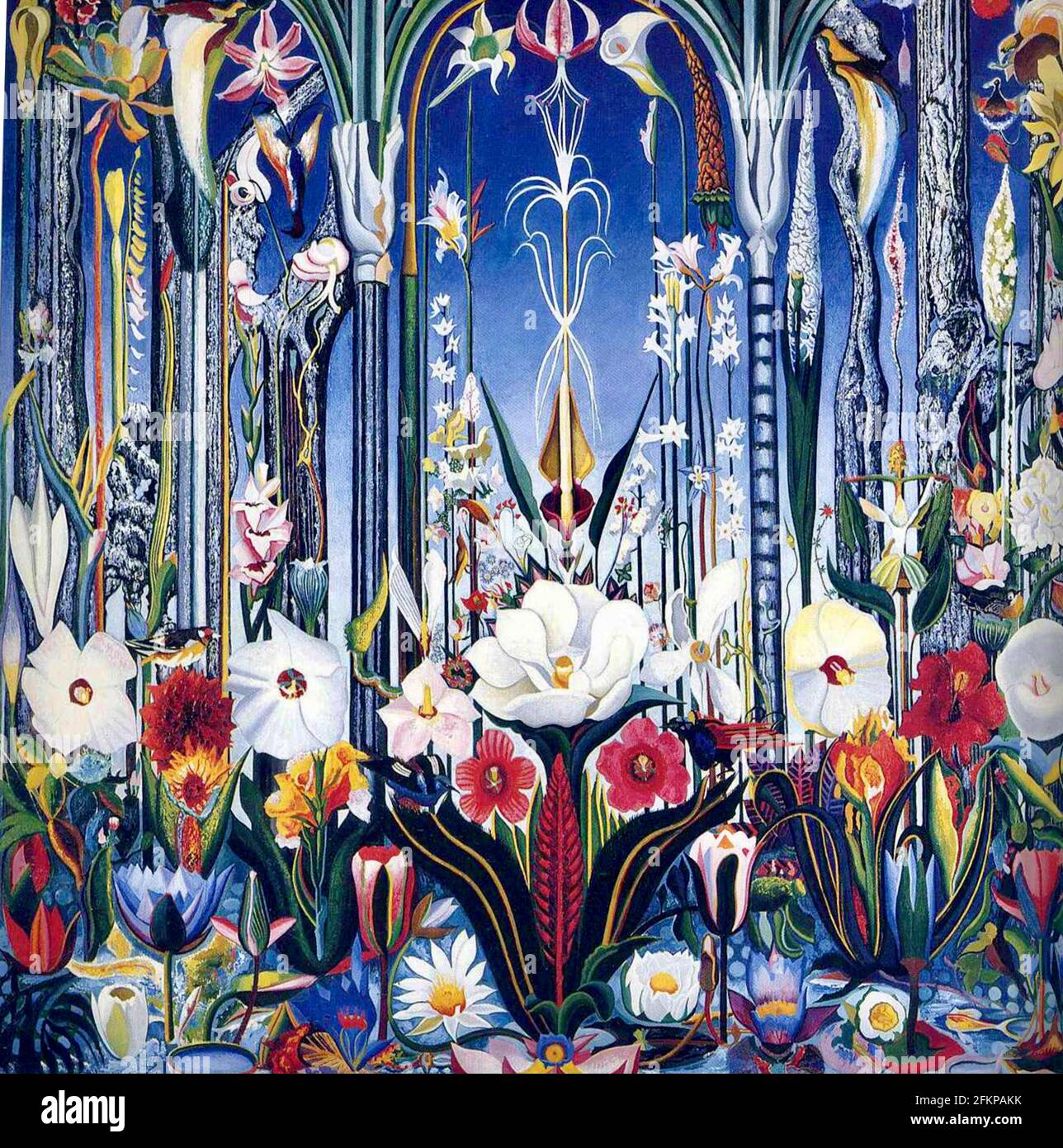 Joseph Stella opera intitolata Fiori. Foto Stock