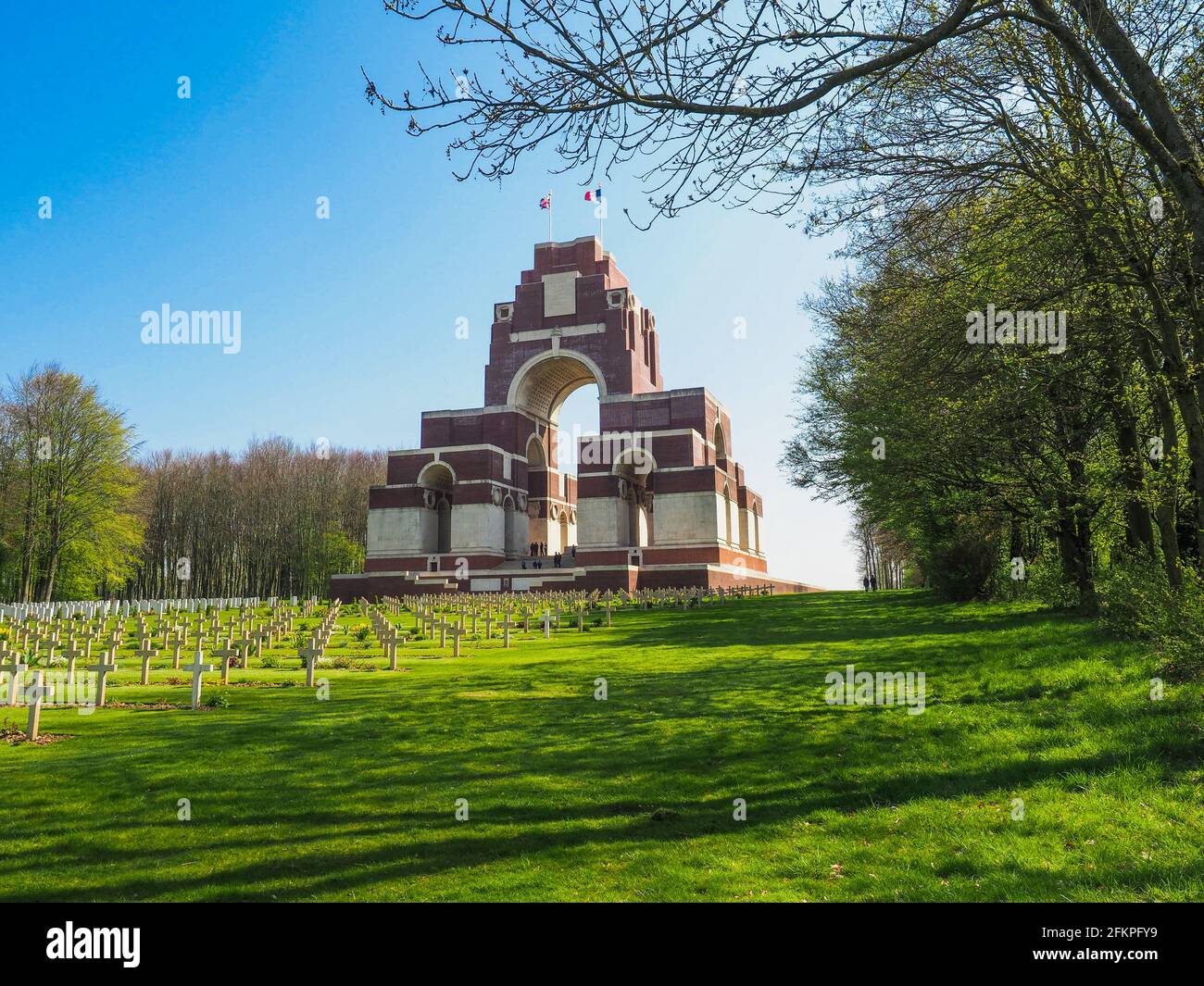 Memoriale di Thiepval alla scomparsa della Somme Foto Stock