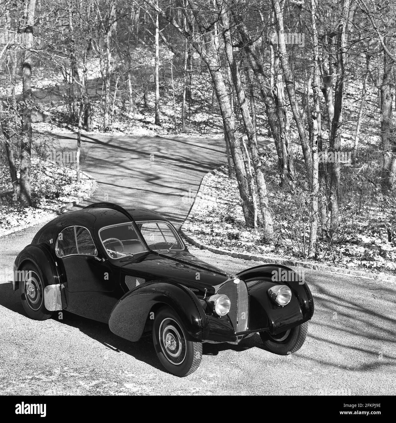 Bugatti Type 57 SC Atlantic Coupe nel Ralph Lauren ritiro auto 1991 Foto Stock