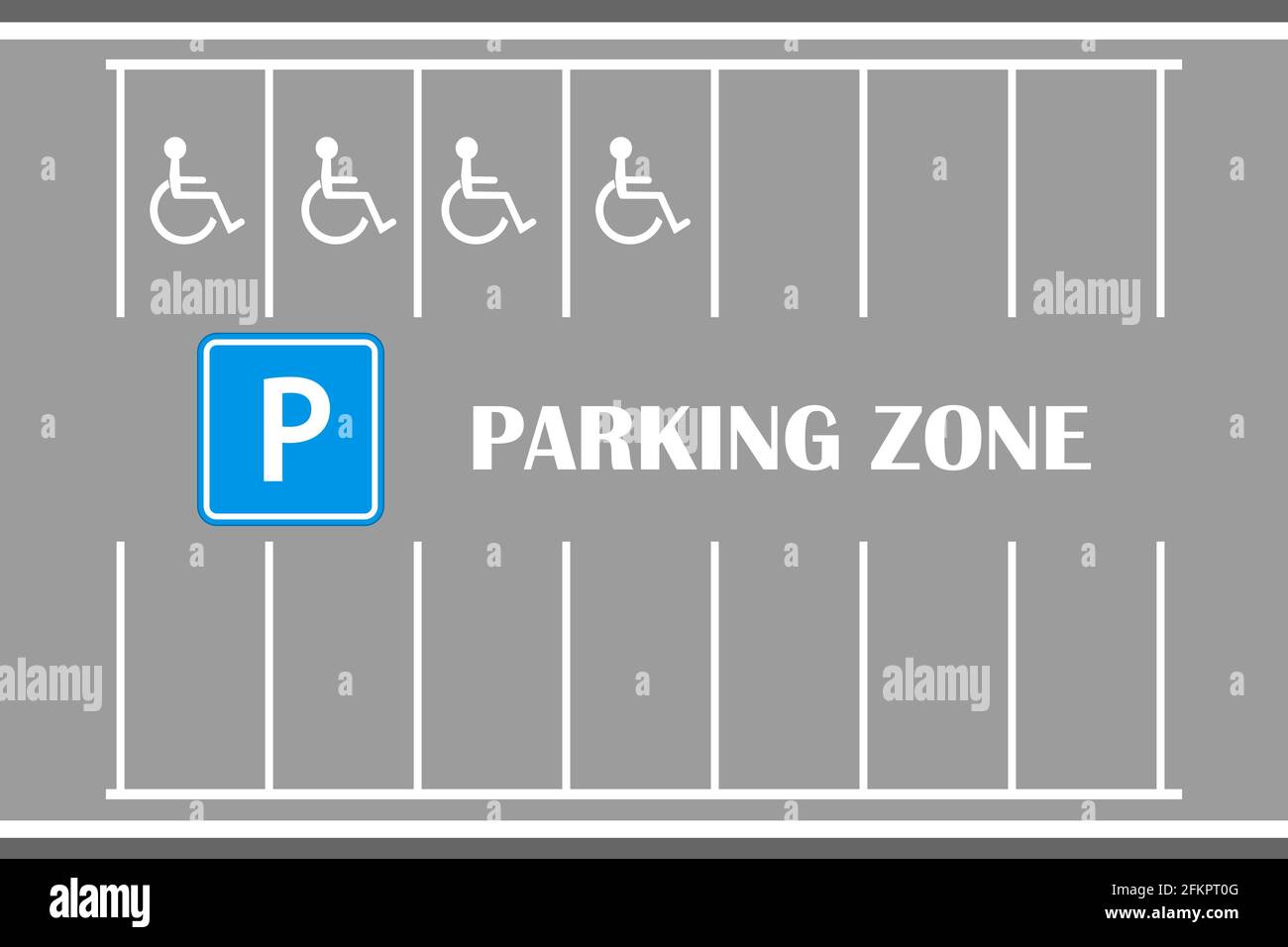 Parcheggio auto zona marks.City Street parking.Parallel lotti, linee bianche per parcheggio auto spaces.Place per veicoli con marcatura.Stock illustrazione vettoriale Illustrazione Vettoriale