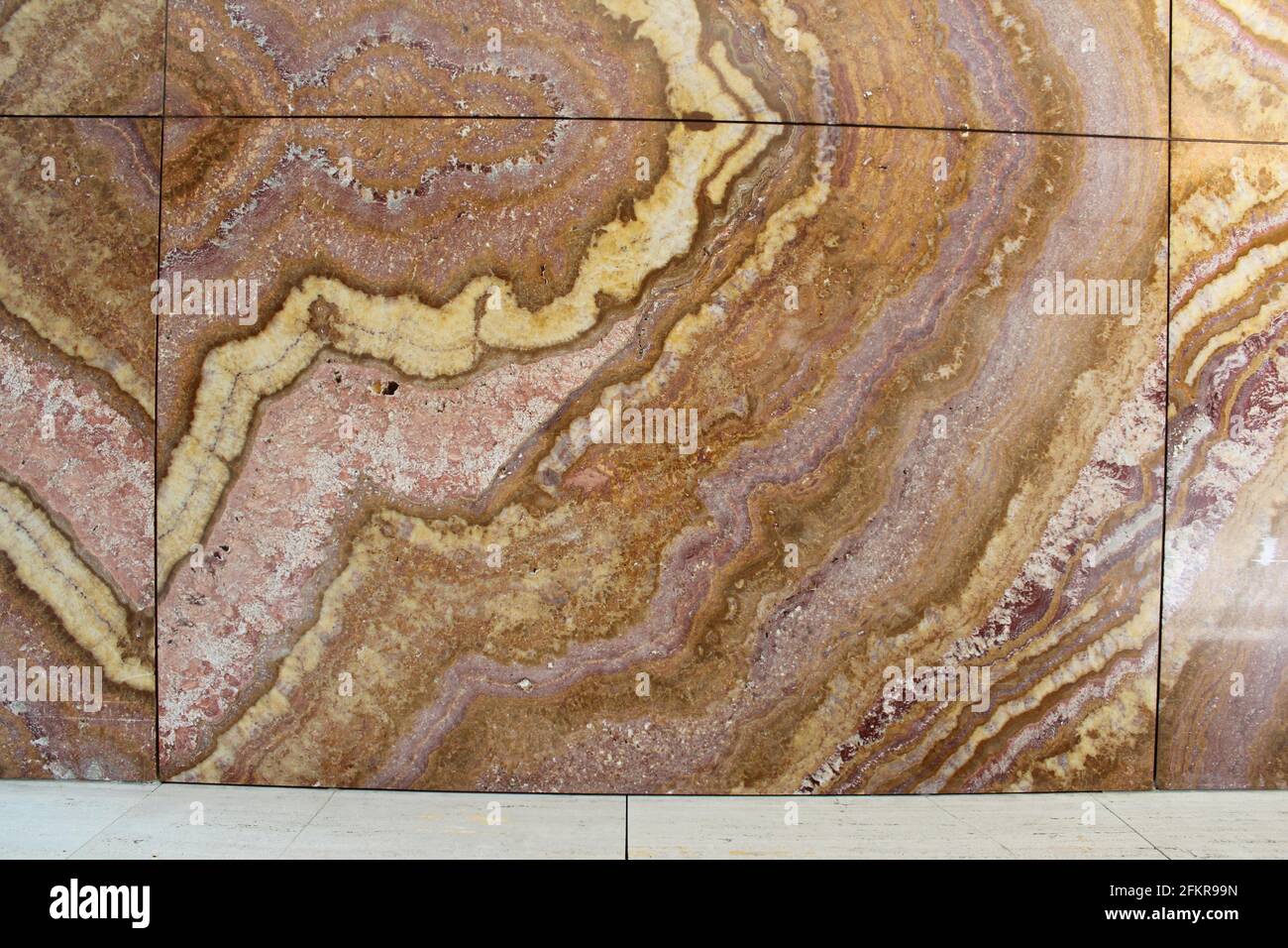 Golden Onyx Texture del Padiglione tedesco di Barcellona, Spagna Foto Stock