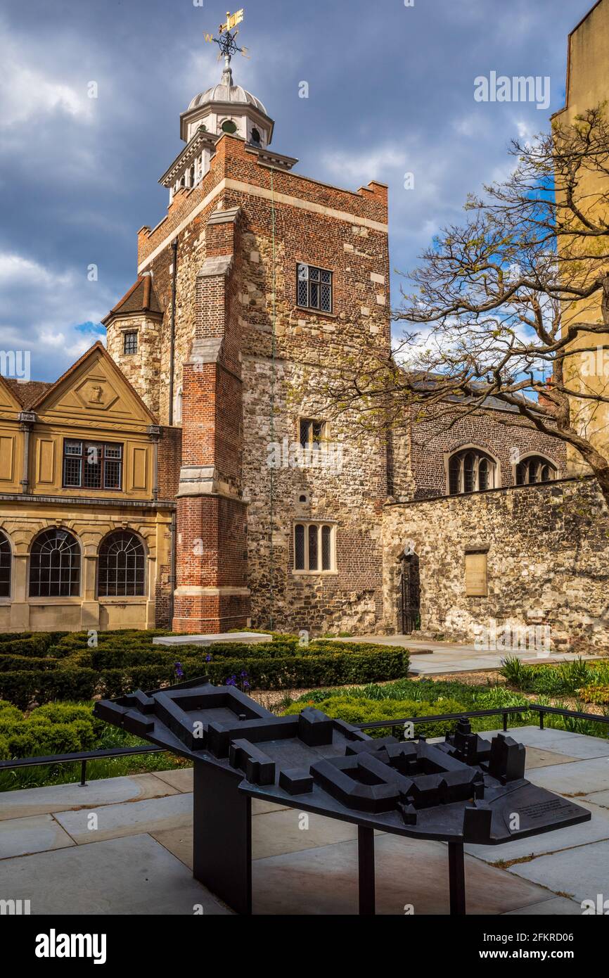 La Certosa di Londra - la Certosa di Smithfield London è un complesso di edifici risalenti al XIV secolo. Grado i elencato. Palazzo Tudor. Foto Stock