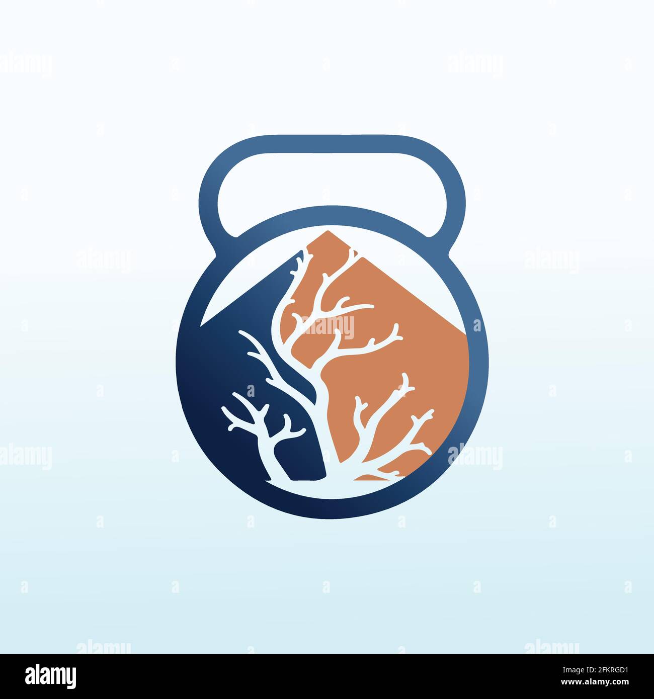 Edifici in legno Cross Fit attrezzature da palestra logo vettoriale design Illustrazione Vettoriale