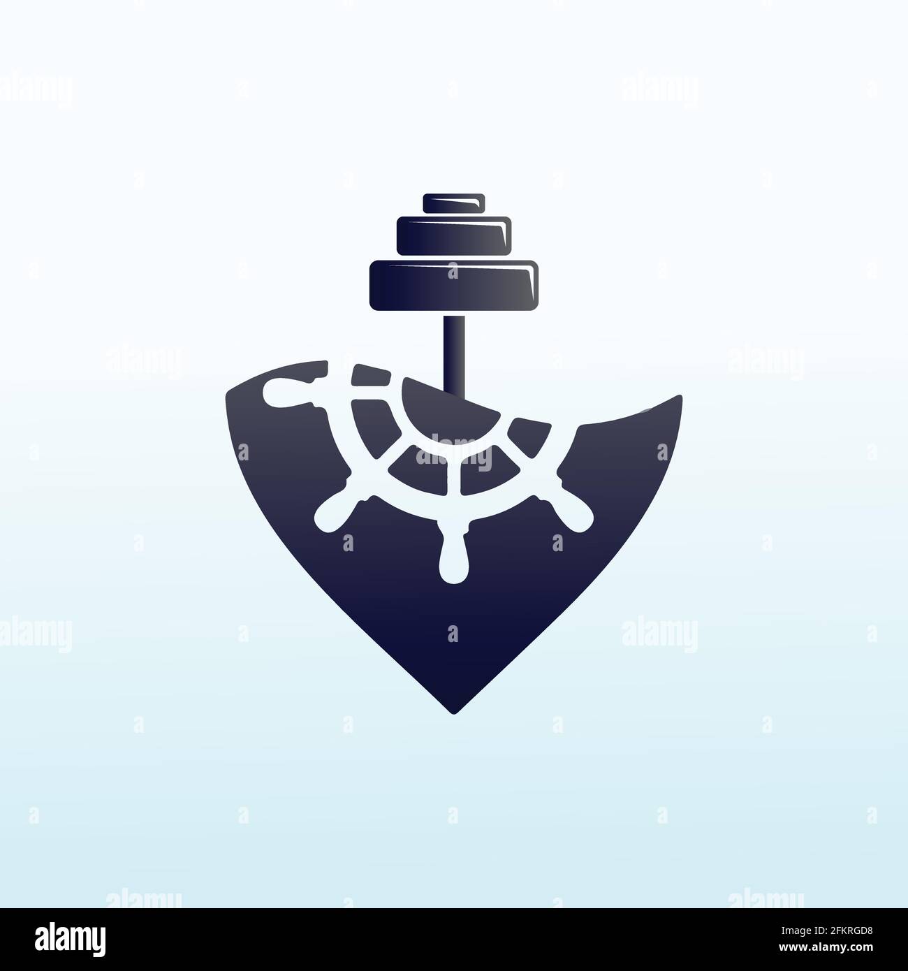 Marine Cross Fit attrezzature da palestra logo disegno vettoriale Illustrazione Vettoriale