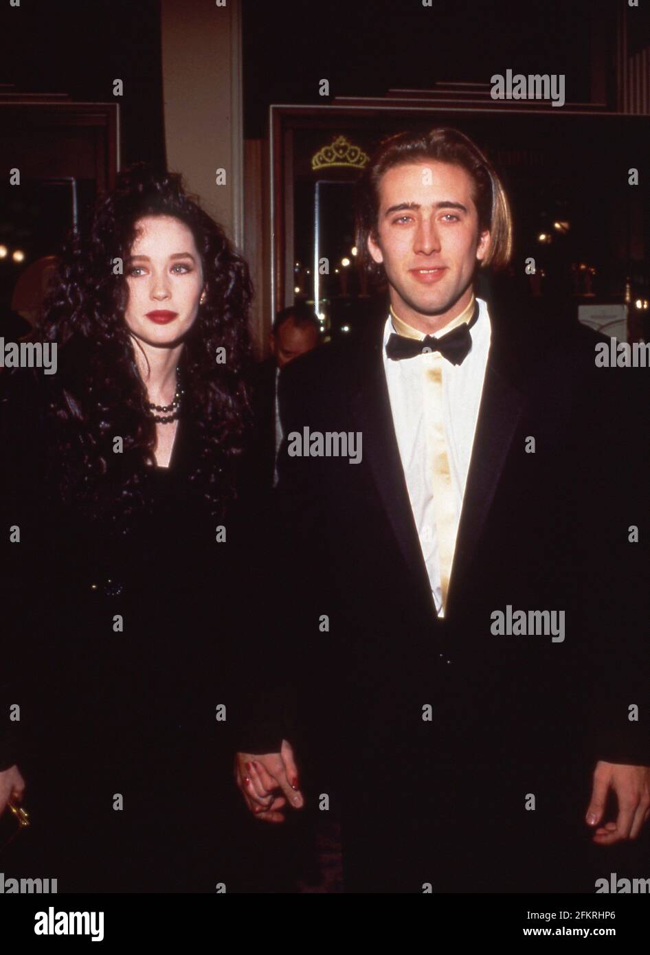 Nicolas Cage e Joanne Russell Gennaio 1988 credito: Ralph Dominguez/MediaPunch Foto Stock
